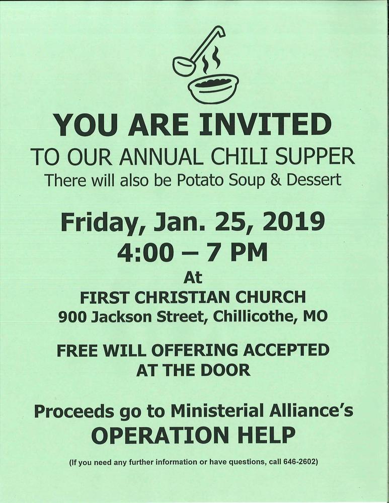 Operation Help chili supper 2019